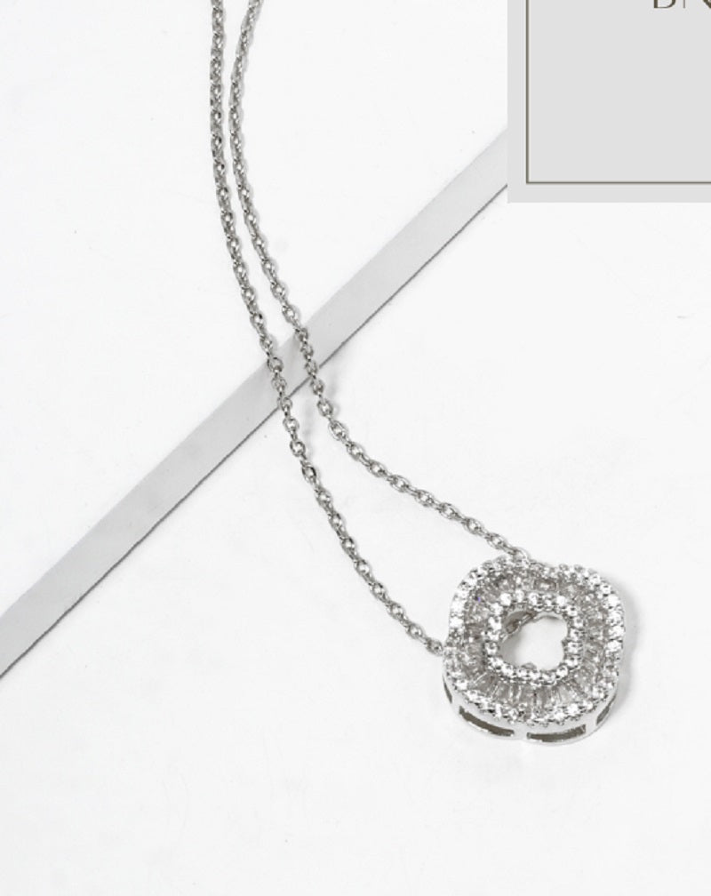 Clea five diamond necklace in white gold