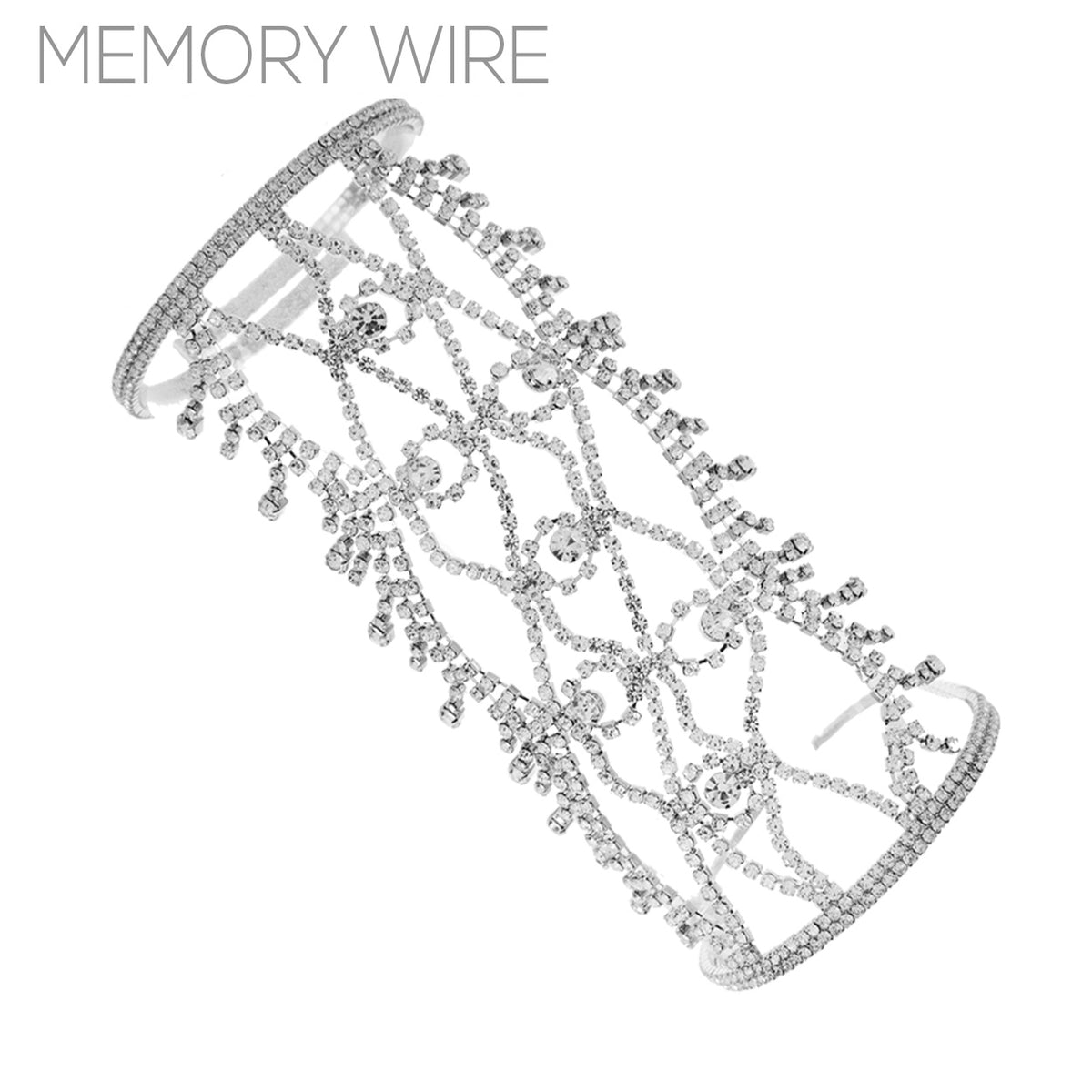 Silver Arm Cuff Clear Stones ( 84339CRS )