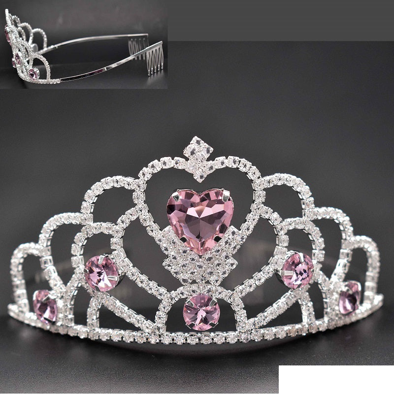 an*tiara様　確認用です。 SILVER TIARA CLEAR PINK STONES ( 12218 SPK ) – Ohmyjewelry.com