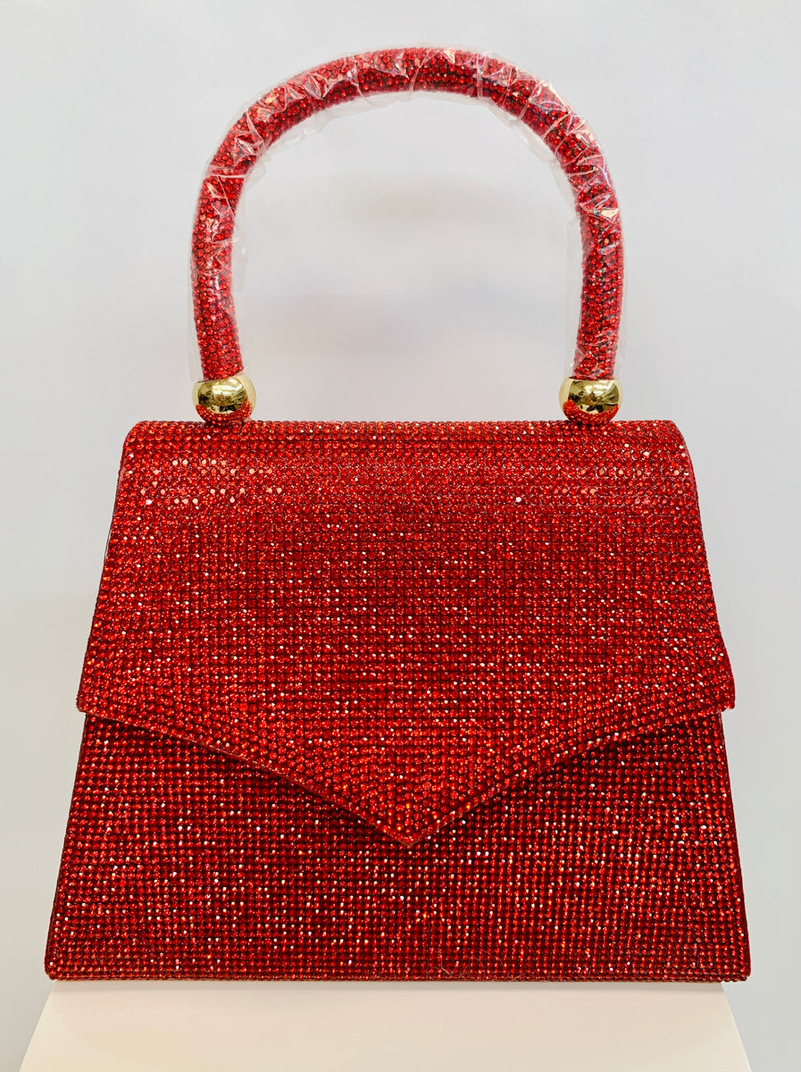 RED RHINESTONE PURSE ( 48 RED )