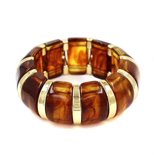 GOLD TORTOISE SHELL COLOR STRETCH BRACELET 2213 GDTT
