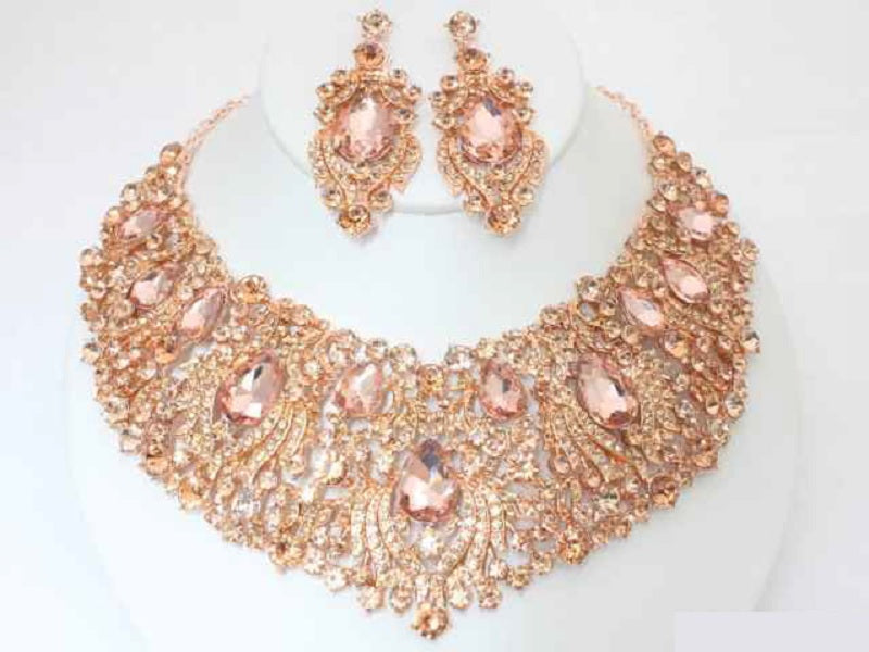 Arpeggia three line necklace in rose gold