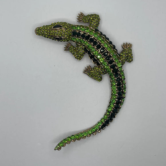 Green Crocodile Brooch ( 06753 GGR )
