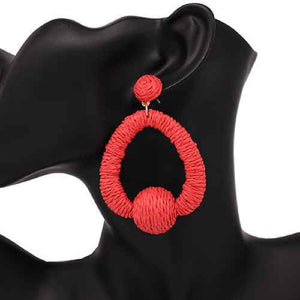 Red Thread Earrings ( 2452 RE )