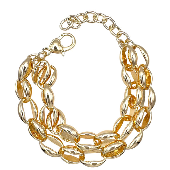 14K GOLD PLATED BRACELET ( 1100 BG2 )