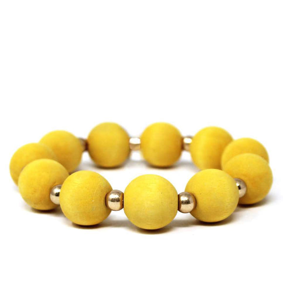 Worn Gold Yellow Stretch Bracelet ( 2278 WGYL )