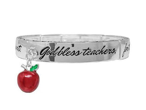 SILVER TEACHER'S BLESSING STRETCH BRACELETS ( 02274 ASMX )