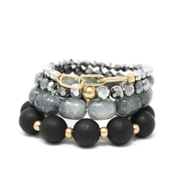 Black Stretch Bracelet ( 2285 WGBK )