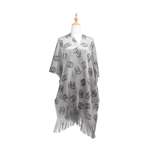 SILVER WRAP PONCHO ( 960007 SVSV )