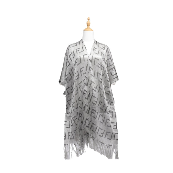 SILVER WRAP PONCHO ( 960008 SVSV )