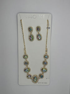 GOLD NECKLACE SET AB ( 10787 GAB )