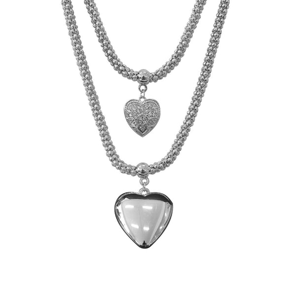 SILVER HEART NECKLACE ( 18430 VCRR )