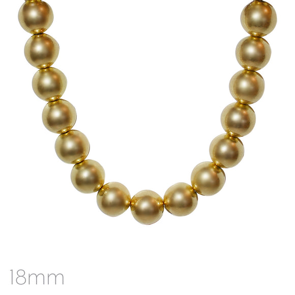 WORN GOLD PEARL NECKLACE ( 18451 WG )