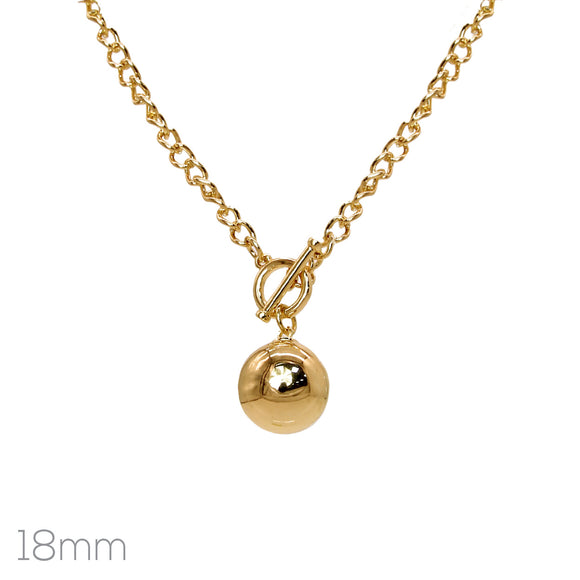 GOLD BALL NECKLACE ( 18472 G )