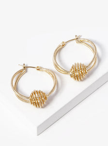 GOLD DIPPED HOOP EARRINGS ( 374 G )