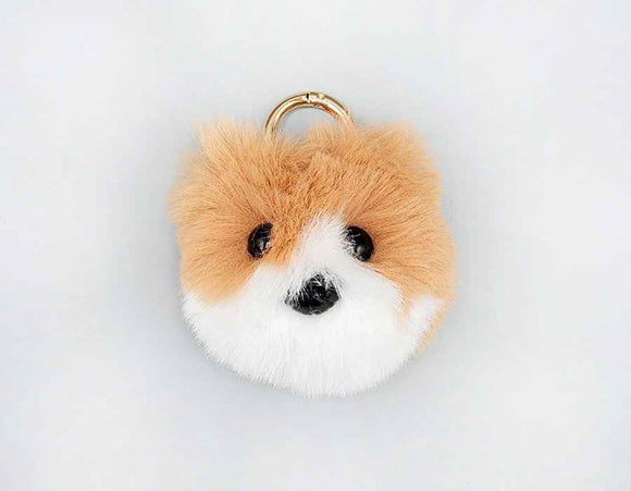 POM POM PUPPY KEYCHAIN ( 1665 )