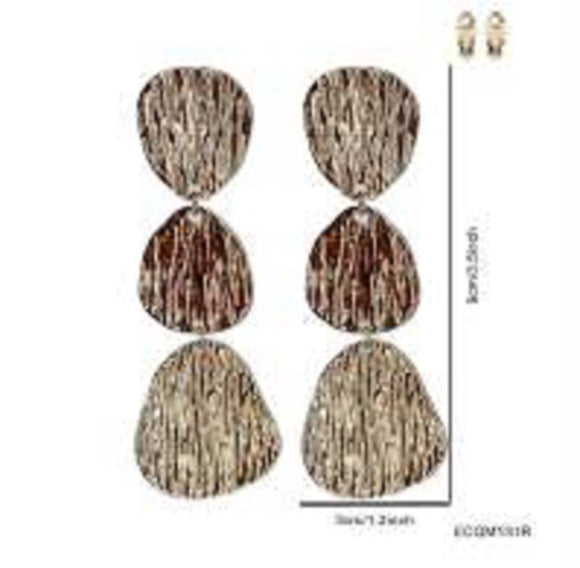 SILVER DANGLING CLIP ON EARRINGS ( 131 R )