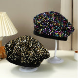 SEQUIN BERET SILVER ( 1156 S )