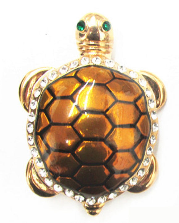 GOLD TURTLE BROOCH ( 13707 G )