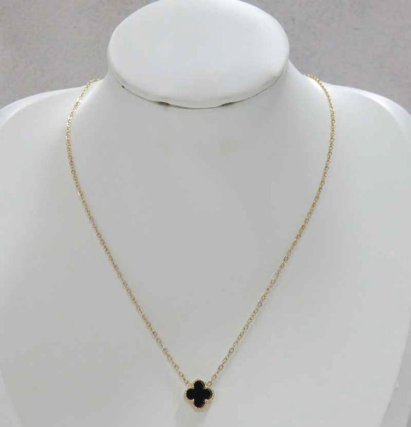 GOLD CLOVER DOUBLE PENDANT NECKLACE ( 500 G )