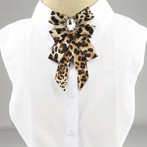 ANIMAL PRINT RIBBON BROOCH ( 2200 )