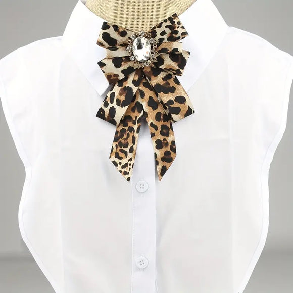 ANIMAL PRINT RIBBON BROOCH ( 2200 )