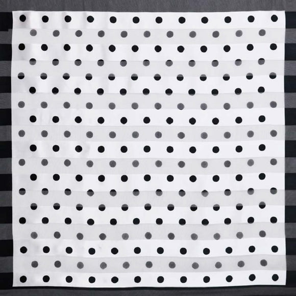WHITE BLACK POLKA DOT SCARF ( 1045 WHBK )