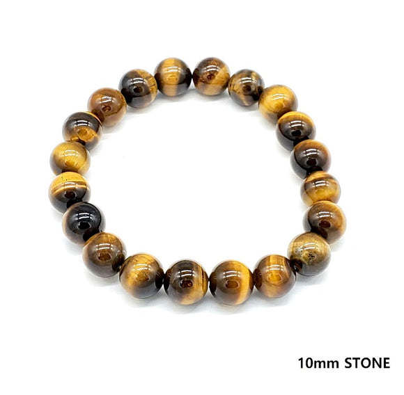 TIGER EYE COLOR STONE STRETCH BRACELET ( 2502 10TE )