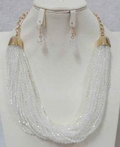 GOLD AB NECKLACE SET ( 4068 AB )