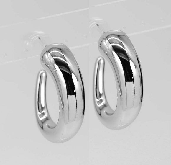 HORN SHAPE EARRINGS ( 3809 SIL )