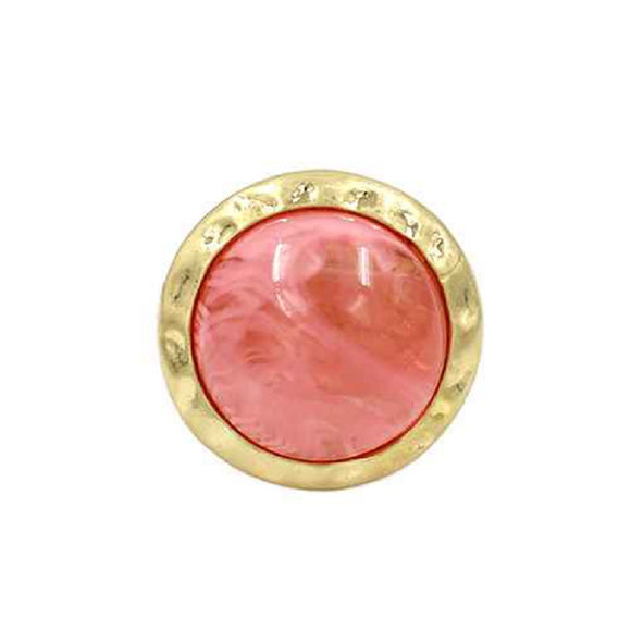 GOLD LIGHT PINK STONE STRETCH RING ( 2093 GDLPK )