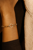 GOLD BRACELET CLEAR STONES ( 8045 GDCRY )