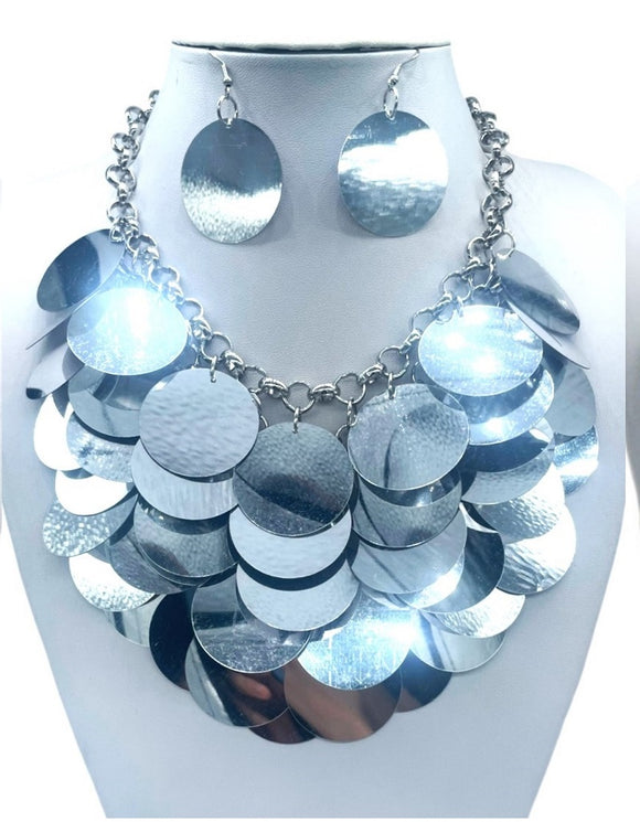 SEQUIN NECKLACE SET ( 2943 RH )