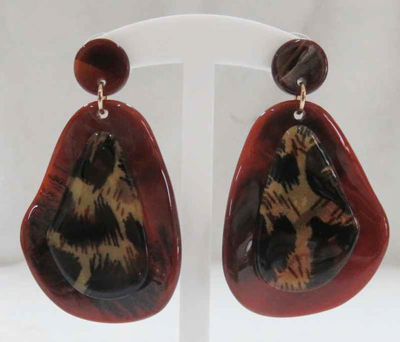 LEOPARD PRINT EARRINGS ( 3418 LEOP )