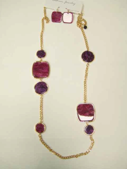 LONG ACRYLIC NECKLACE SET ( 5151 FS )