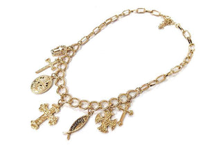 Cross Charm Necklace Set ( 16458 GD )