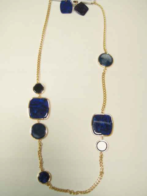 LONG ACRYLIC NECKLACE SET ( 5151 BL )