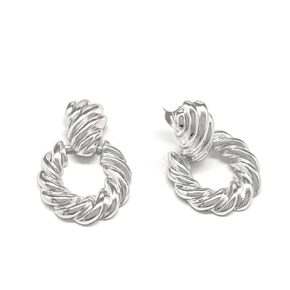 TWIST DROP CLIP ON EARRINGS ( 8315 RH )