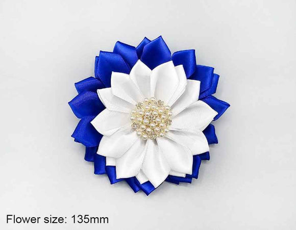 BLUE WHITE FLOWER BROOCH ( 1500 BLWHT )