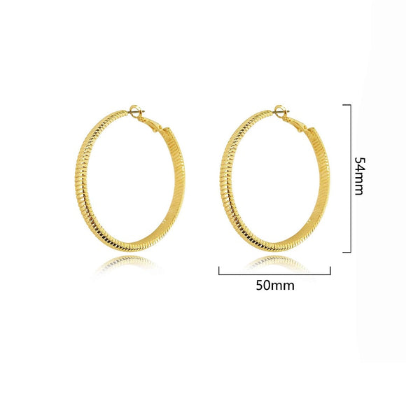 GOLD HOOP EARRINGS ( 1058 GD50 )