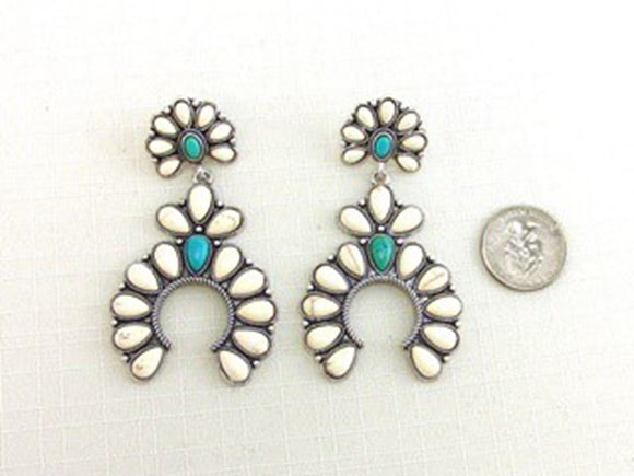 SQUASH BLOSSOM EARRINGS ( 0425 BWTQ )