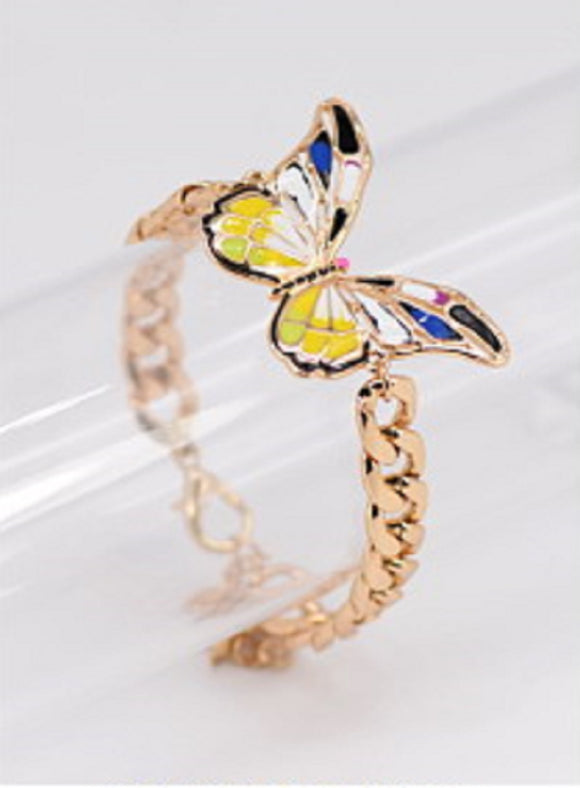 BUTTERFLY BRACELET YELLOW ( 2493 GLYEL )