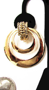 GOLD CLIP ON EARRINGS ( 21736 G )