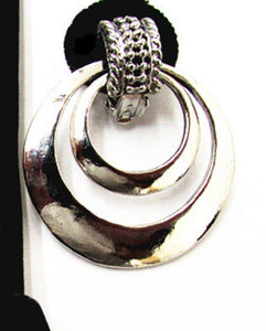 SILVER CLIP ON EARRINGS ( 21736 S )