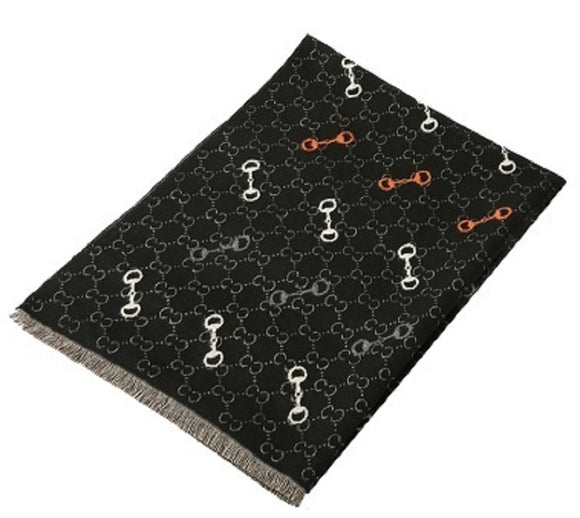 BLACK TAN SCARF ( 1084 BK )