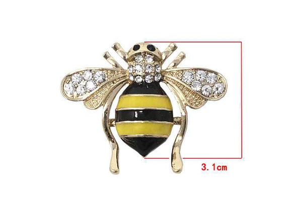 GOLD YELLOW BEE BROOCH ( 057 GDYL )