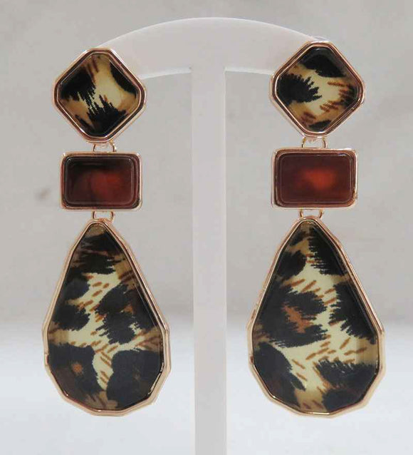 LEOPARD PRINT EARRINGS ( 3415 LEOP )