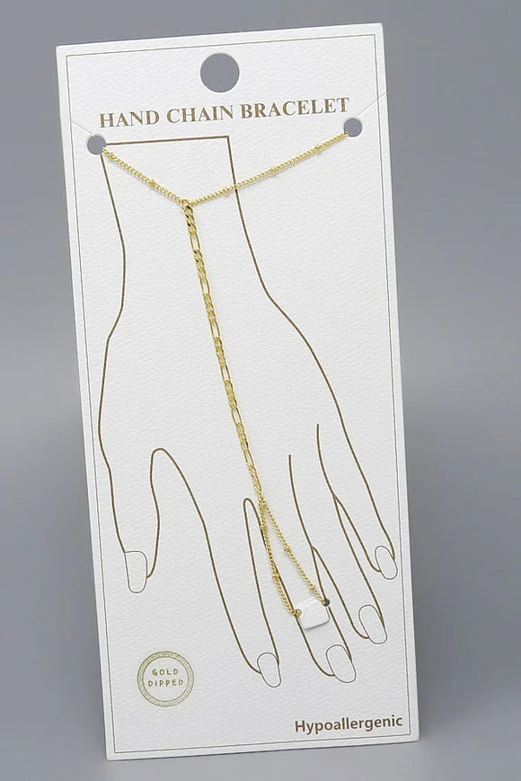 Gold Dipped Chain Hand Chain ( 6308 G )