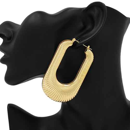 GOLD HOOP EARRINGS ( 2493 GD )