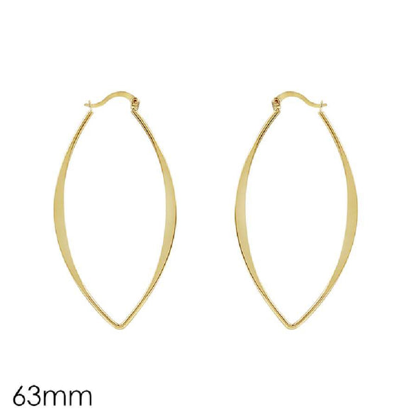 14K Gold Dipped Hoop Earrings ( 10108 GD )